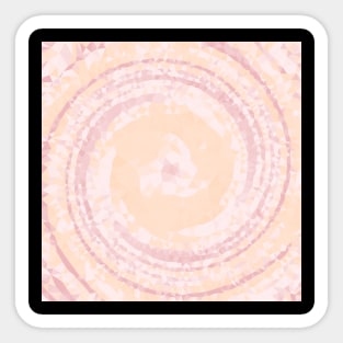 Peach and Rose Diamond Circle Sticker